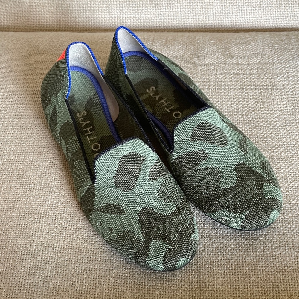 Rothy's Olive Camo Loafers